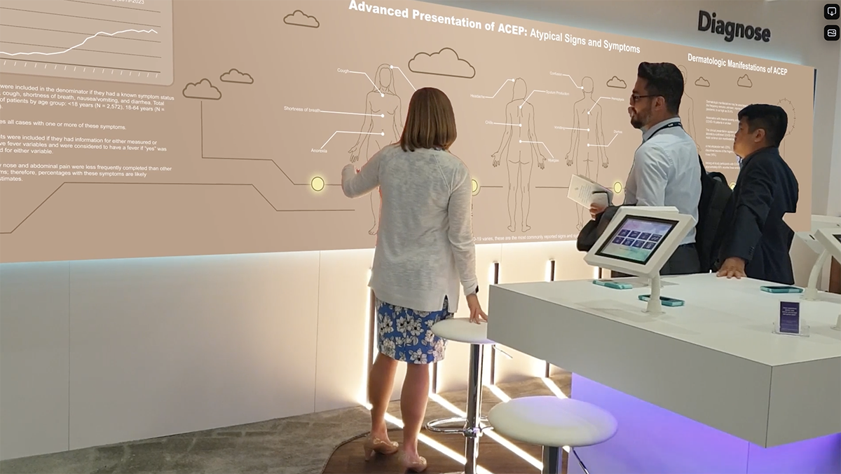 Captive touch wall